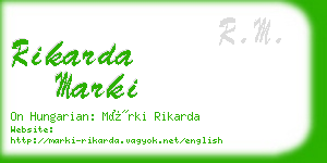 rikarda marki business card